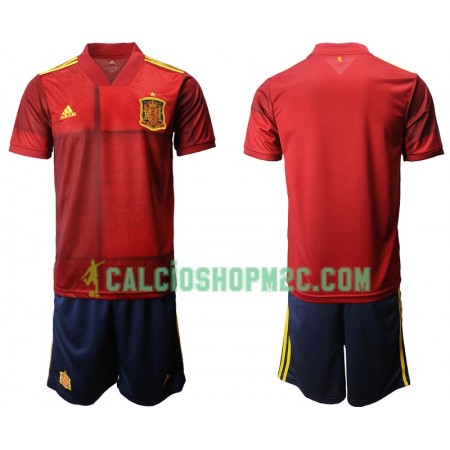 Spagna Bambino Maglia Prima Euro 2020 Manica Corta (+ Pantaloncini)